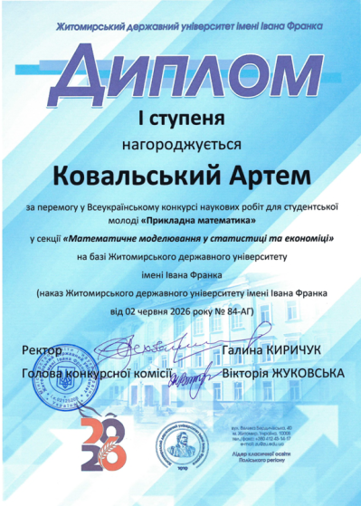 диплом ковальського